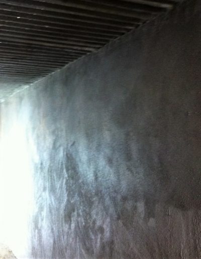 St Ives House – Completed Reinforced Wall With Shotcrete + Sponge Finish